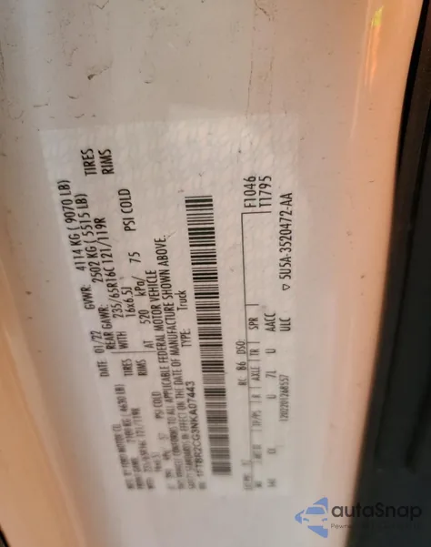 2022 Ford Transit T-250 from USA, damaged, VIN 1FTBR2CG3NKA07443